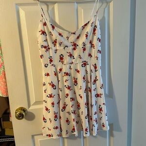 Sundress white w red flower pattern, sz XL by Row A bought at Nordstrom NWOT